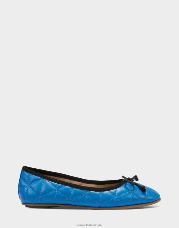 Frauen Aerosoles Gestepptes Ballett-Blue-Jay-Leder 20T68227