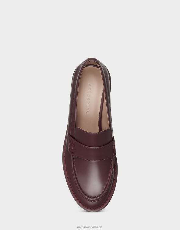 Frauen Aerosoles Loafer aus bordeauxfarbenem Leder 20T68192