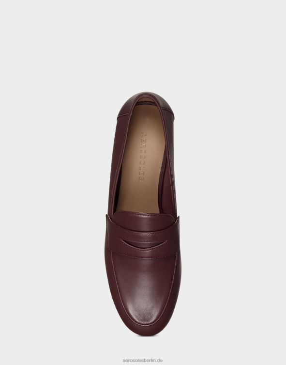 Frauen Aerosoles Loafer aus bordeauxfarbenem Leder 20T68202