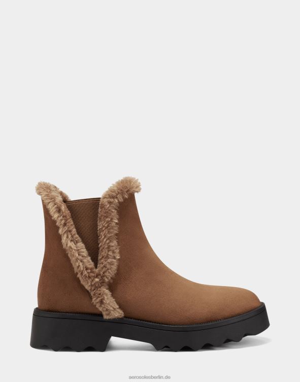 Frauen Aerosoles Stiefeletten aus hellbraunem Wildlederimitat 20T689